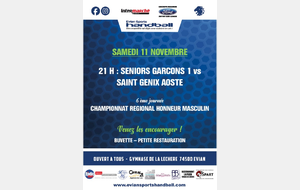 MATCH SENIORS GARÇONS (équipe 1)