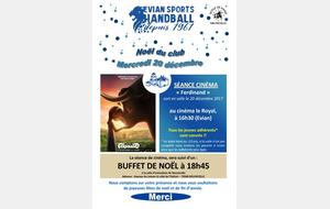 Noël du hand…bloquer la date !! Le film sera FERDINAND