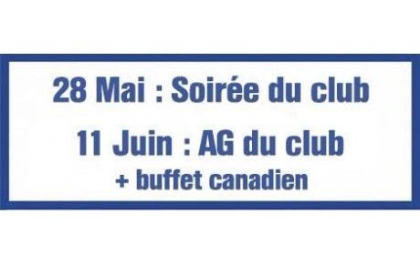 A noter dans vos agendas !!