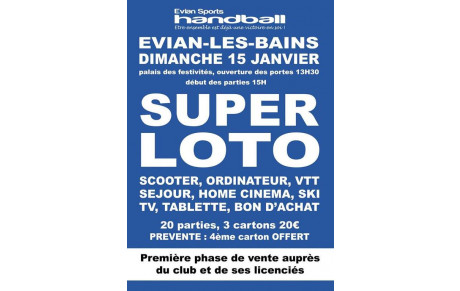 LOTO 2017 : les cartons sont en vente au club