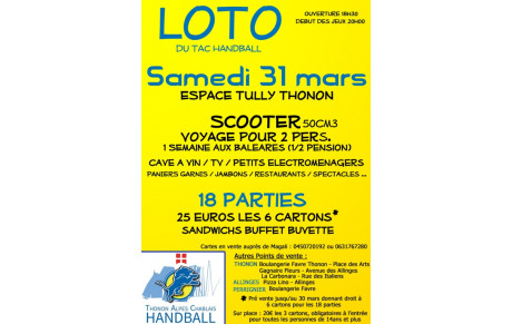 LOTO TAC THONON : 31 MARS 