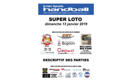SUPER LOTO | DESCRIPTIF DES PARTIES