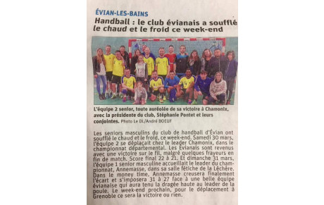 PRESSE | Le Dauphiné du 03/04