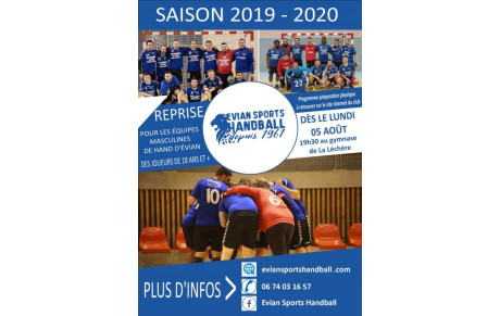 REPRISE DES ENTRAÎNEMENTS I SENIORS GARÇONS