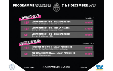 MATCHS LFHB | 07-08 DÉCEMBRE