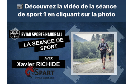 RESTEZ CHEZ VOUS : séance de sport 1