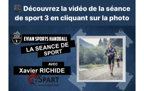 RESTEZ CHEZ VOUS : séance sport 3 