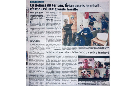 PRESSE | En dehors du terrain, ESHB c’est aussi une grande famille