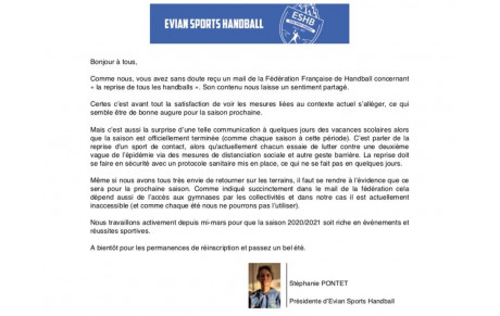 COMMUNIQUE | Évolution pour la reprise 