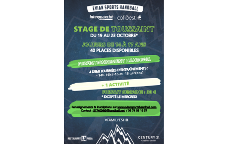 STAGE TOUSSAINT ESHB | -15 &amp; -18 GARÇONS 